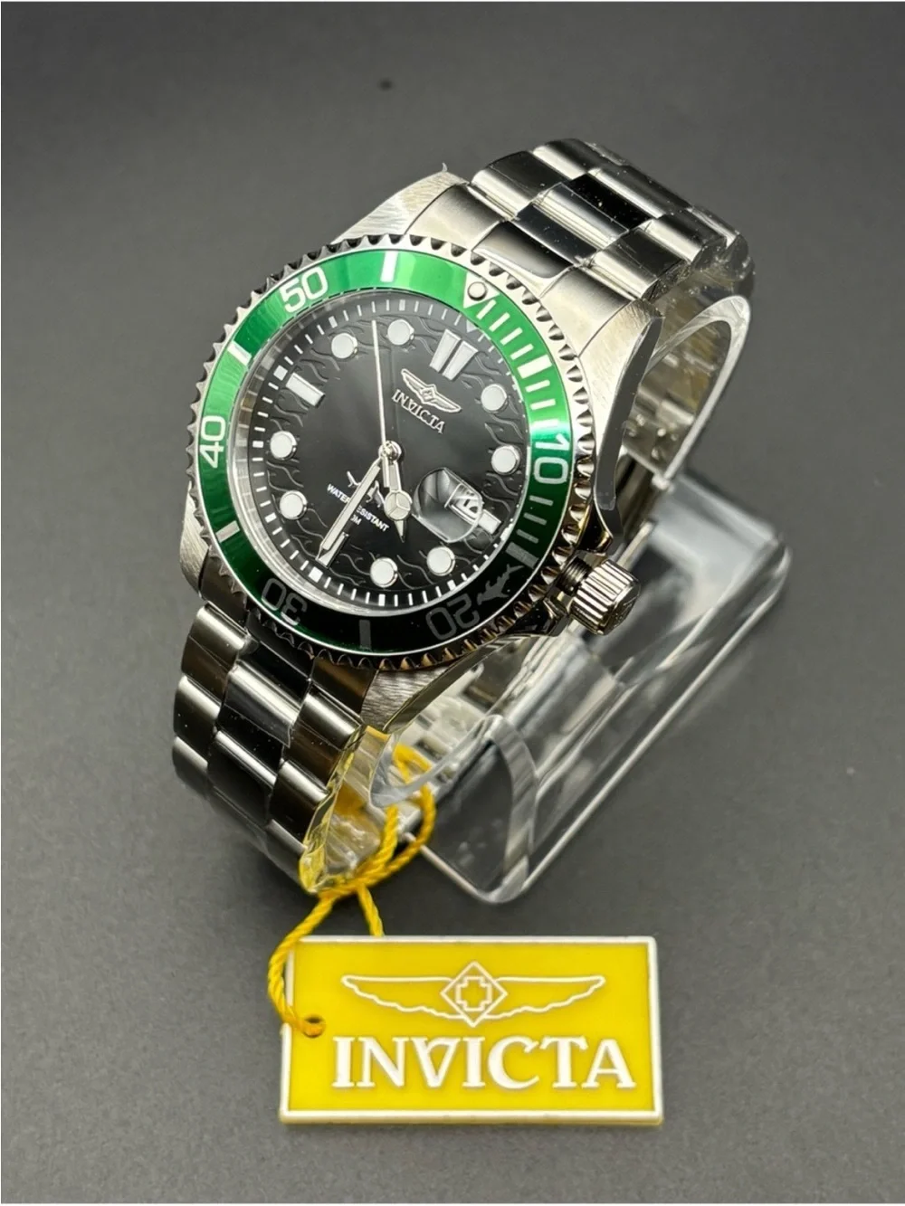 Invicta Pro Diver Selaxis Men’s Watch Black Dial Green Bezel 43mm - 50943